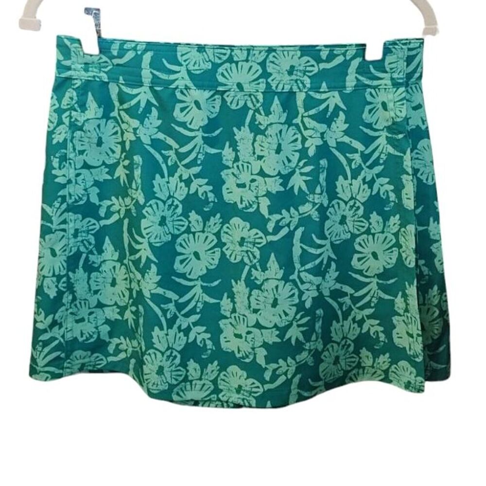 Rip Skirt Hawaii Women’s Floral Hook & Loop Wrap Skirt Green Tropical Size Small